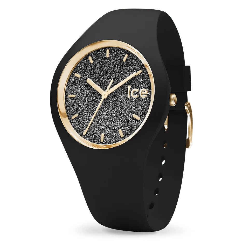 ice-watch-ice-glitter-black-montre-femme-noire-paillettes-dor-es-2 image 1