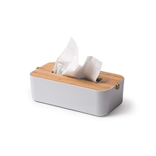lexon-lh43w8-bo-te-mouchoirs-bambou-blanc-26-5-x-13-7-x-8-cm image 3