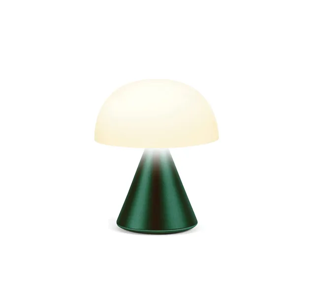 lexon-mina-mini-lampe-champignon-led-sans-fil-vert-sombre image 1