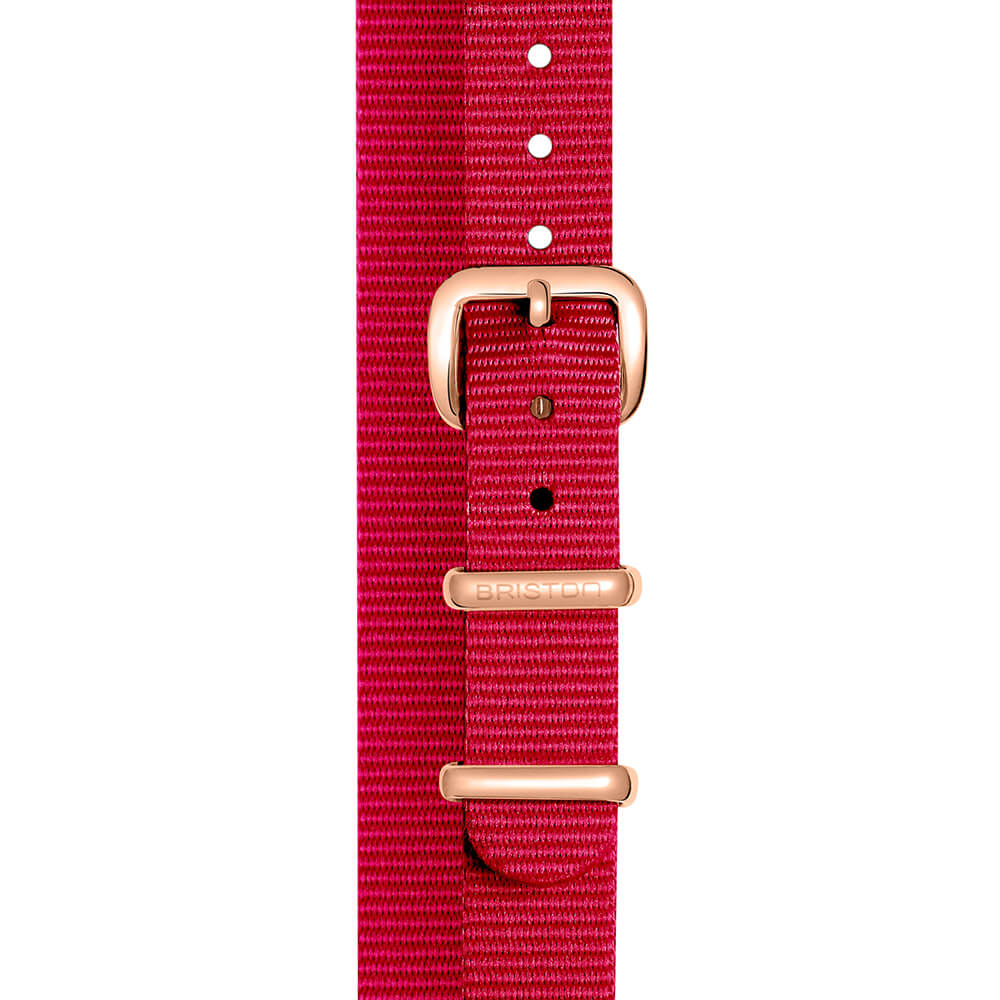 briston-clubmaster-lady-bracelet-type-nato-12-mm-framboise image 3