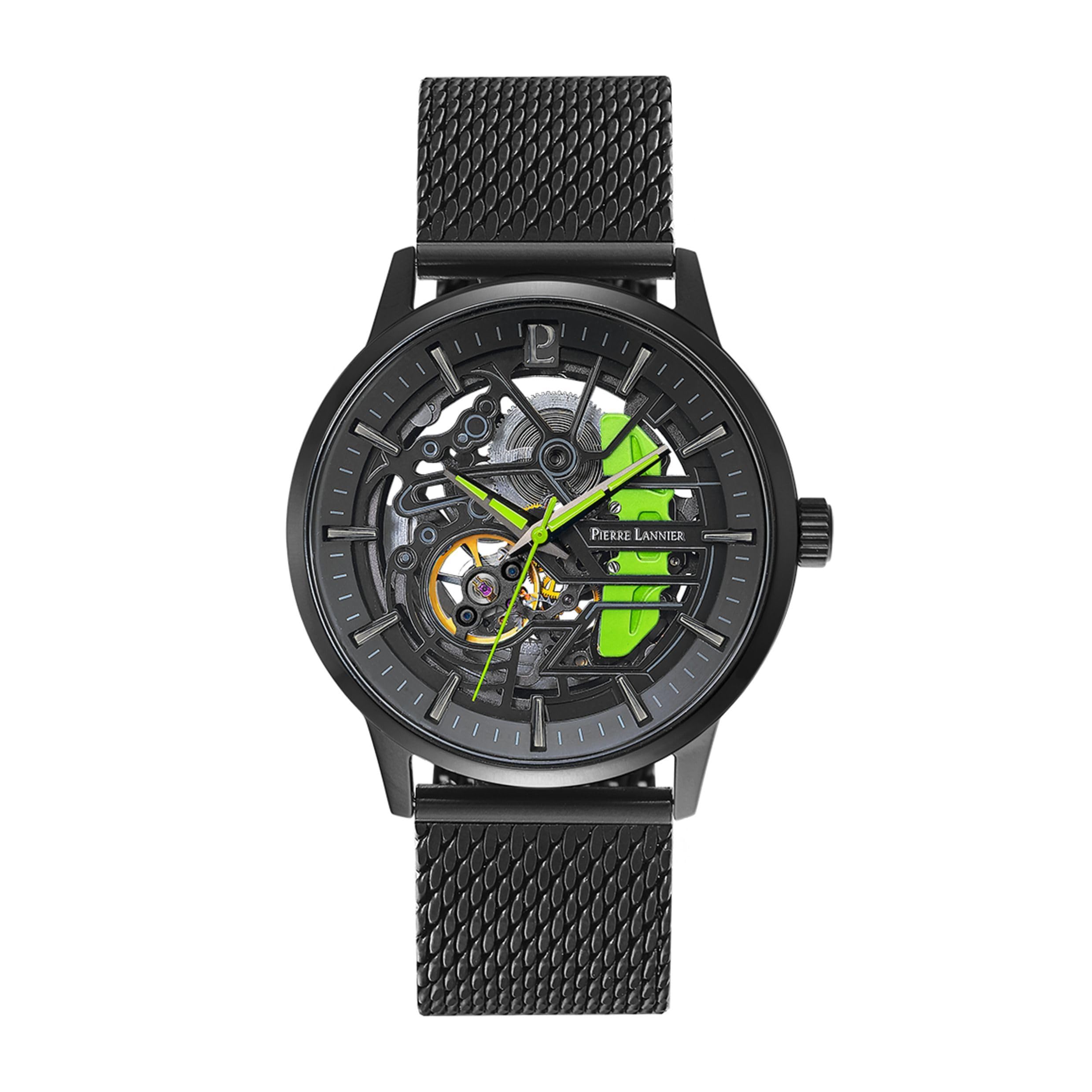 pierre-lannier-paddock-montre-automatique-homme-43-mm-bracelet-cuir image 2
