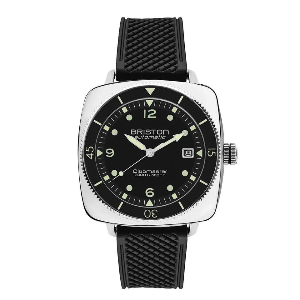 briston-clubmaster-legend-diver-automatique-40-mm-noir-acier-fkm image 1