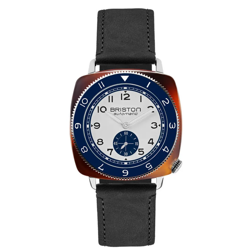briston-clubmaster-legend-petite-seconde-39-mm-automatique-blanc-bleu image 1