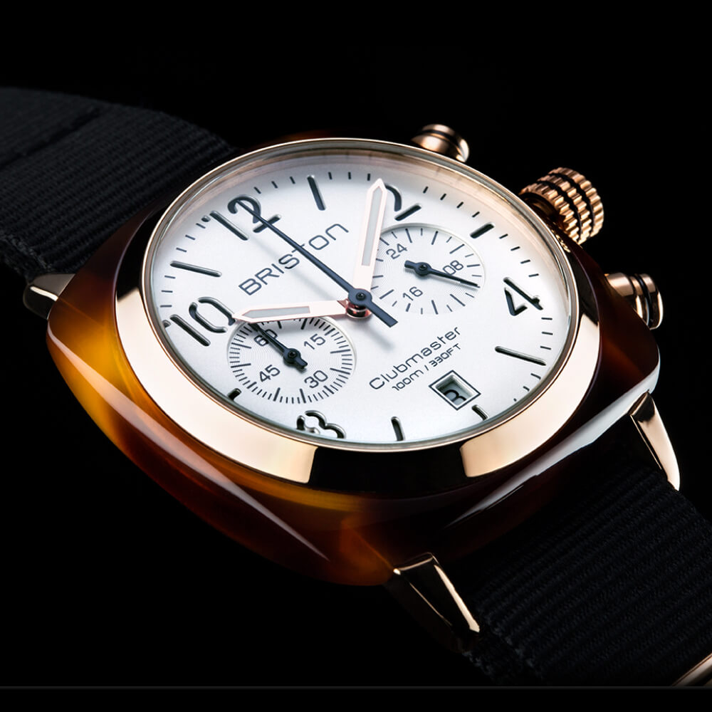 briston-clubmaster-classic-chrono-40-mm-rose-gold-blanc image 2
