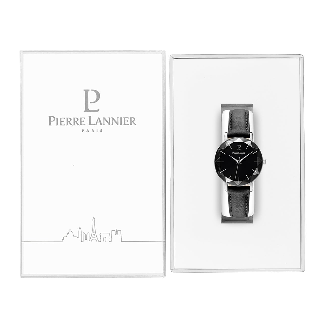 pierre-lannier-multiples-009m633-montre-femme-acier-et-cuir-noir image 5