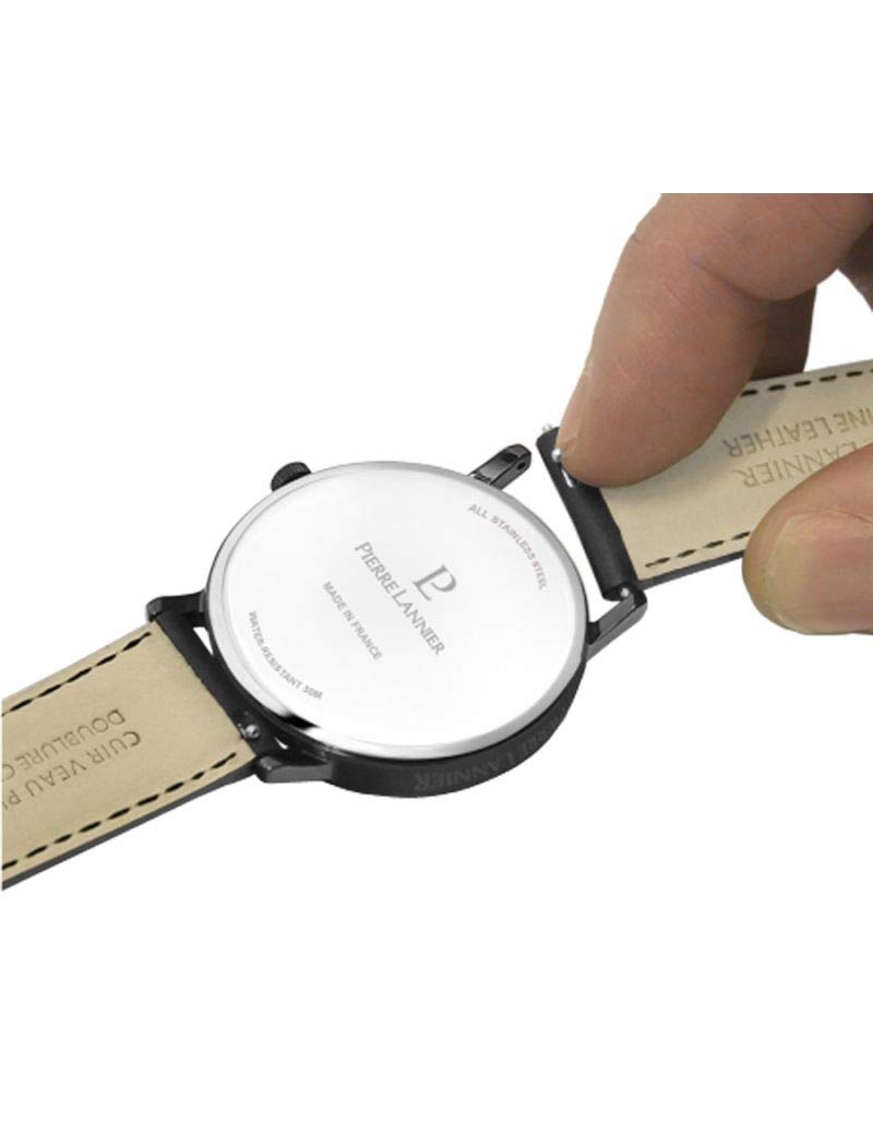 pierre-lannier-dune-227f484-montre-homme-chronographe-acier-gris-43-mm-cuir-sabl image 6
