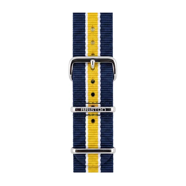 briston-bracelet-type-nato-bleu-blanc-jaune-20-mm image 1