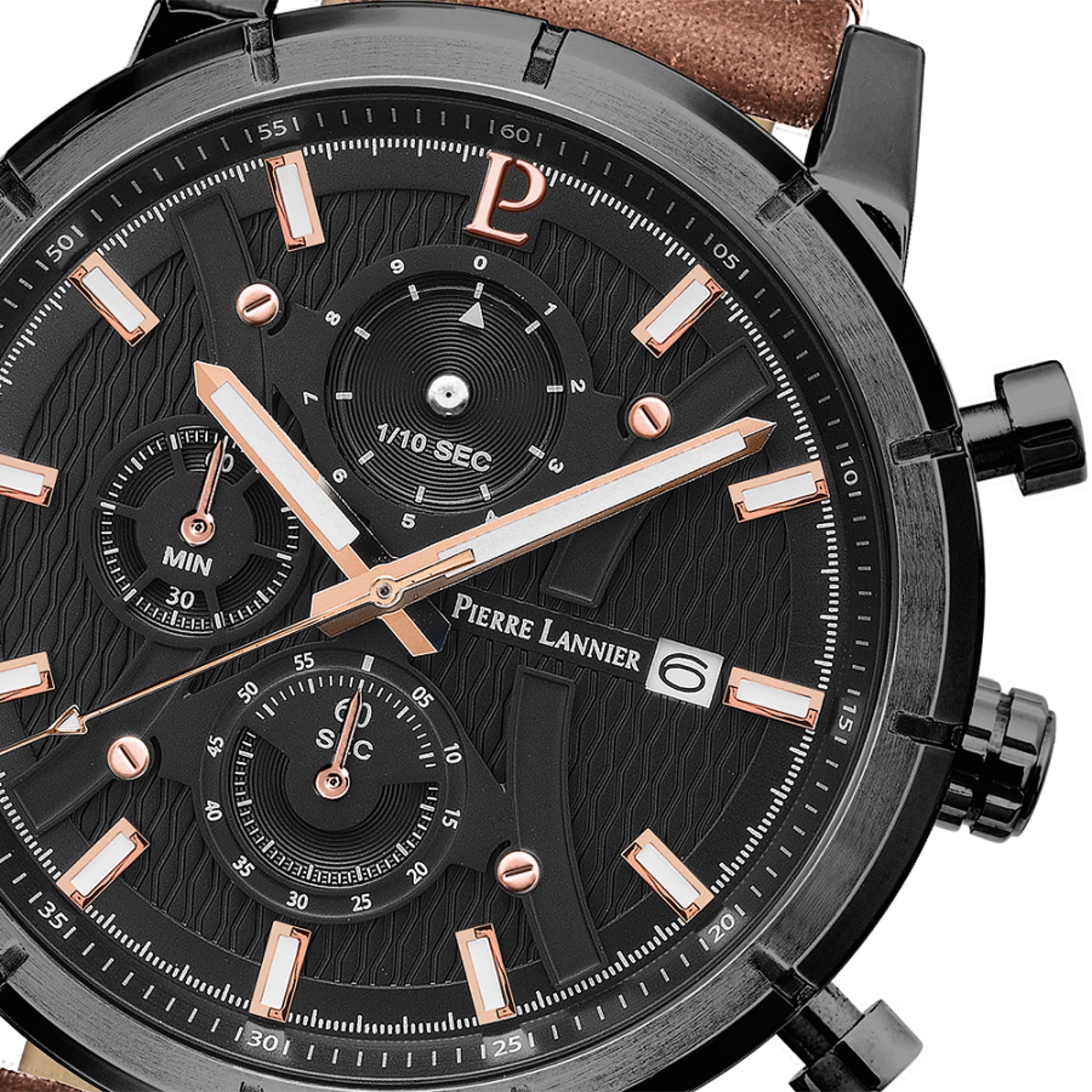 pierre-lannier-criterium-chronographe-quartz-45-mm-acier-5-atm image 3