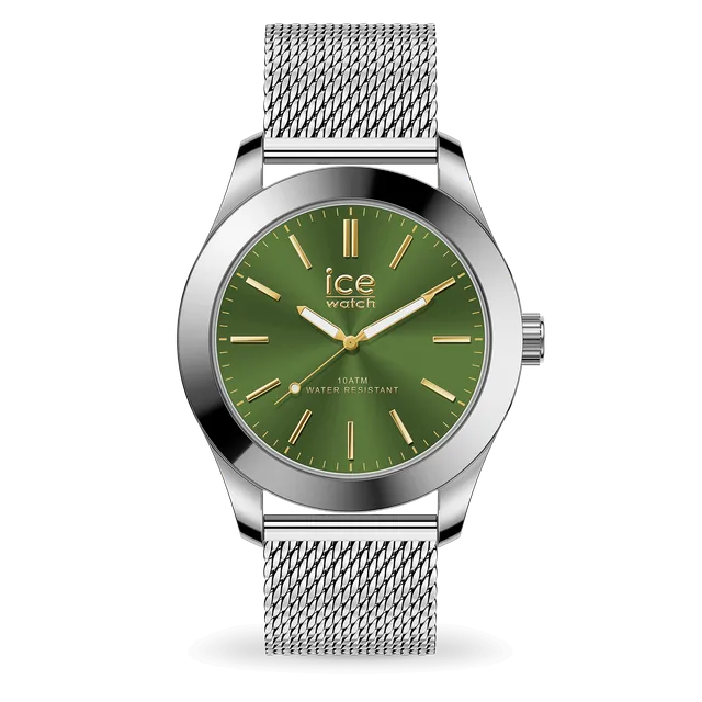 ice-watch-ice-steel-silver-green-montre-avec-bracelet-milanais image 1