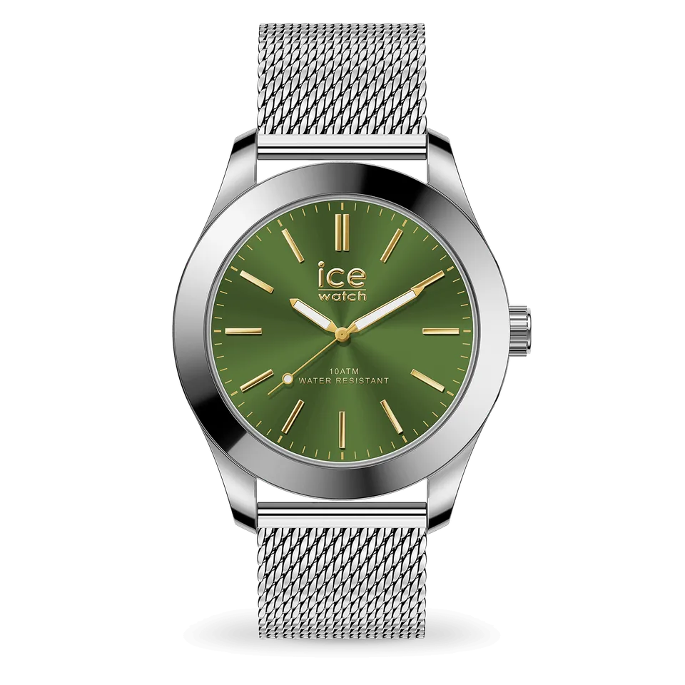 ice-watch-ice-steel-silver-green-montre-avec-bracelet-milanais image 1