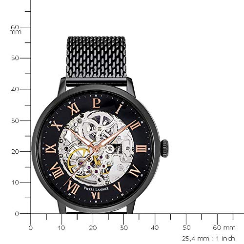 pierre-lannier-326b438-montre-homme-automatique-acier-noir-cadran-noir image 8