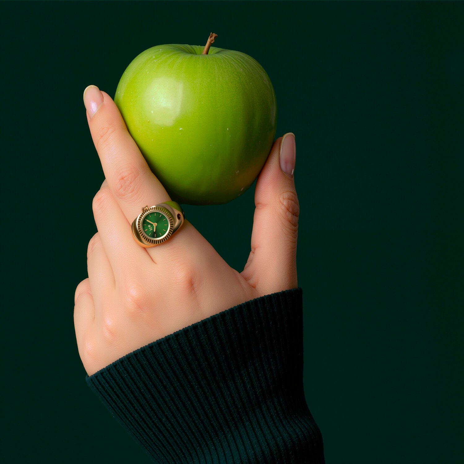 ice-watch-ice-glam-chouchou-montre-bague-dor-e-cadran-vert image 5
