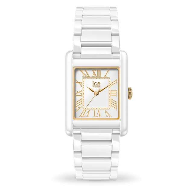 ice-watch-ice-power-pw6-montre-femme-rectangulaire-blanche-et-or image 1