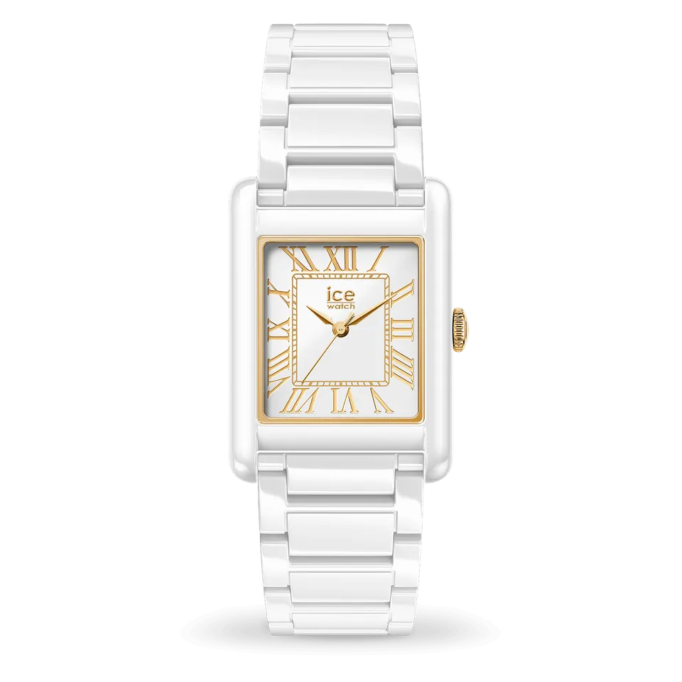 ice-watch-ice-power-pw6-montre-femme-rectangulaire-blanche-et-or image 1