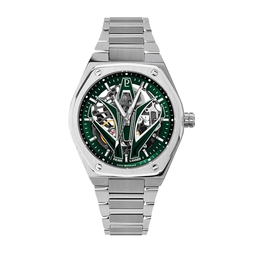pierre-lannier-ardent-montre-automatique-42-5-mm-cadran-vert-squelette-acier-5-a image 5