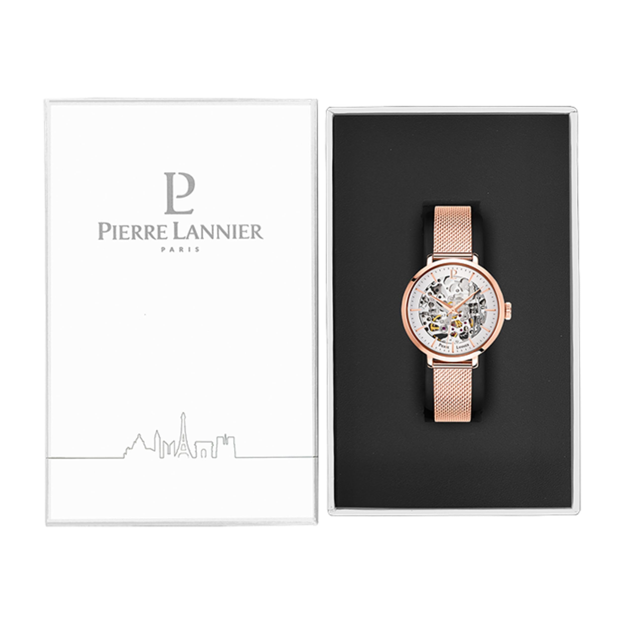 pierre-lannier-313b928-montre-femme-automatique-acier-rose-35-mm image 7