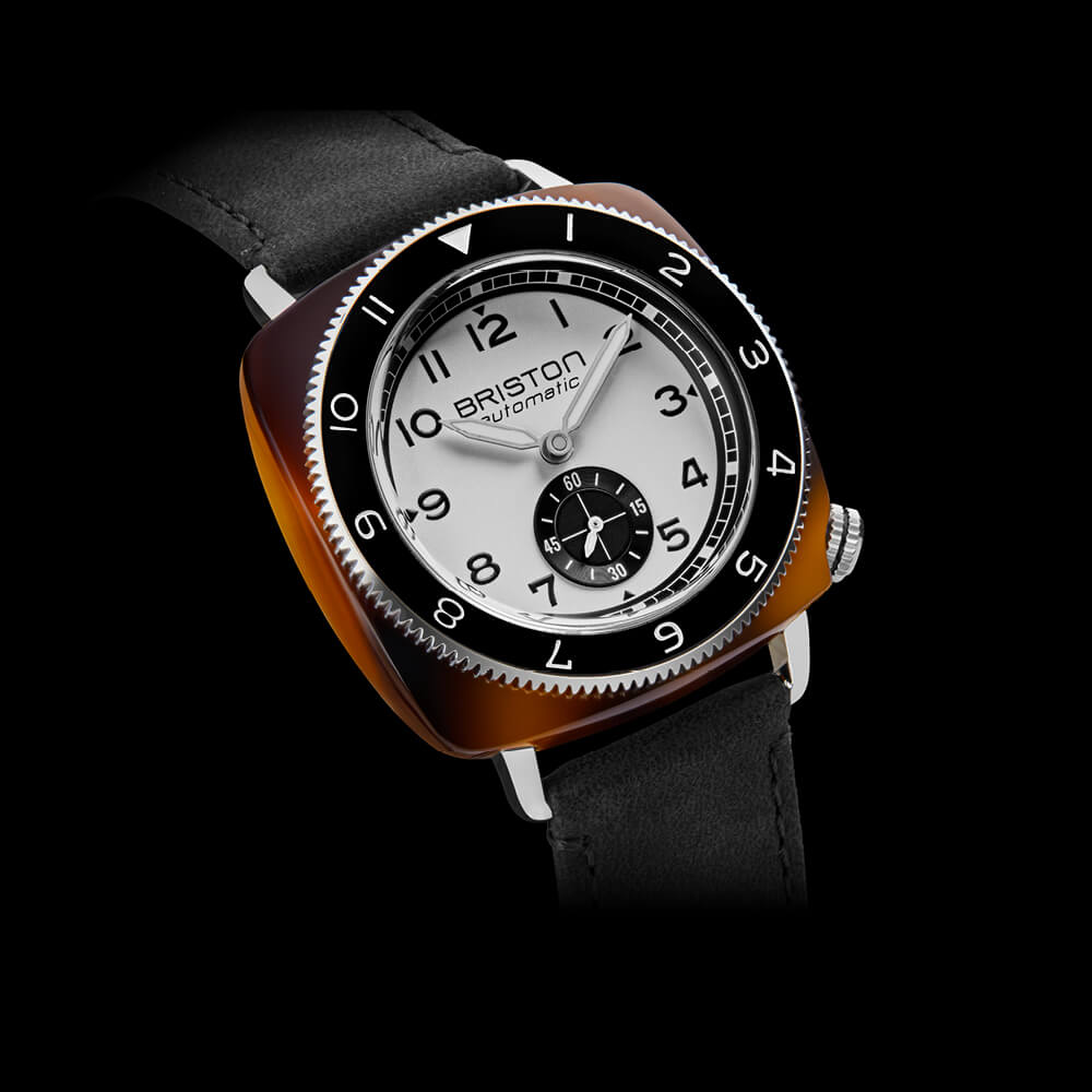 briston-clubmaster-legend-petite-seconde-39-mm-blanc-noir image 4