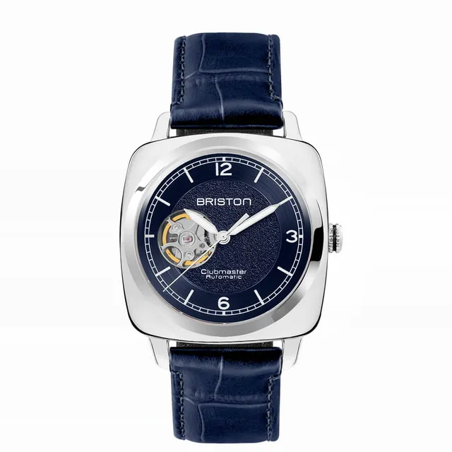 briston-clubmaster-legend-classic-open-39-mm-auto-acier-bleu image 1
