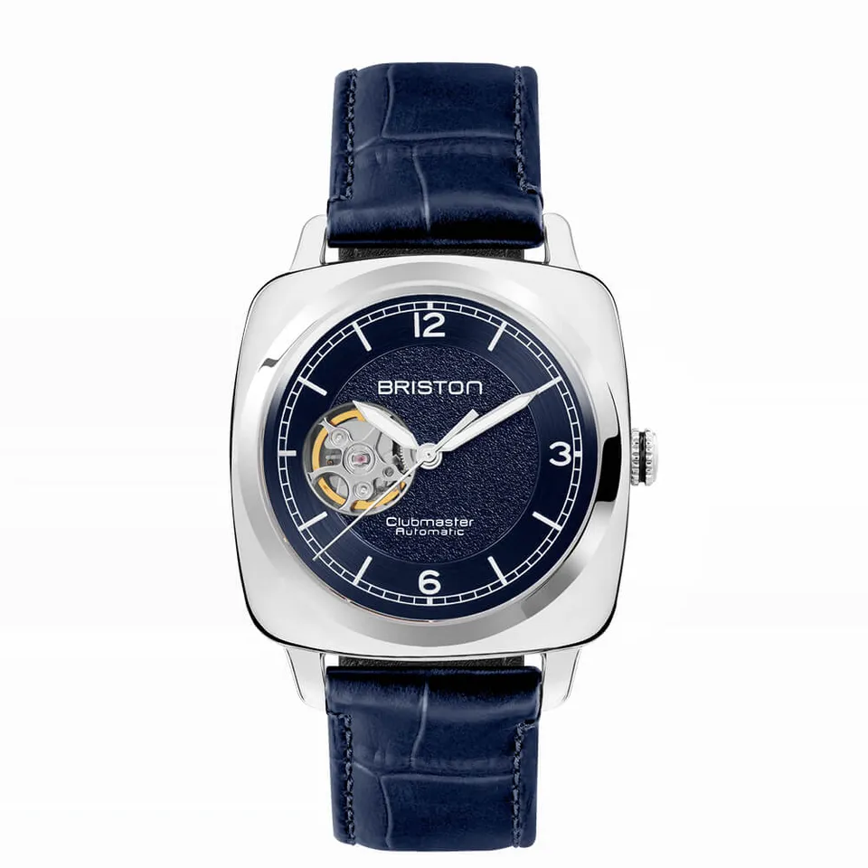 briston-clubmaster-legend-classic-open-39-mm-auto-acier-bleu image 1