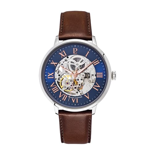 pierre-lannier-322b164-montre-homme-automatique-42-mm-bracelet-cuir-marron image 7