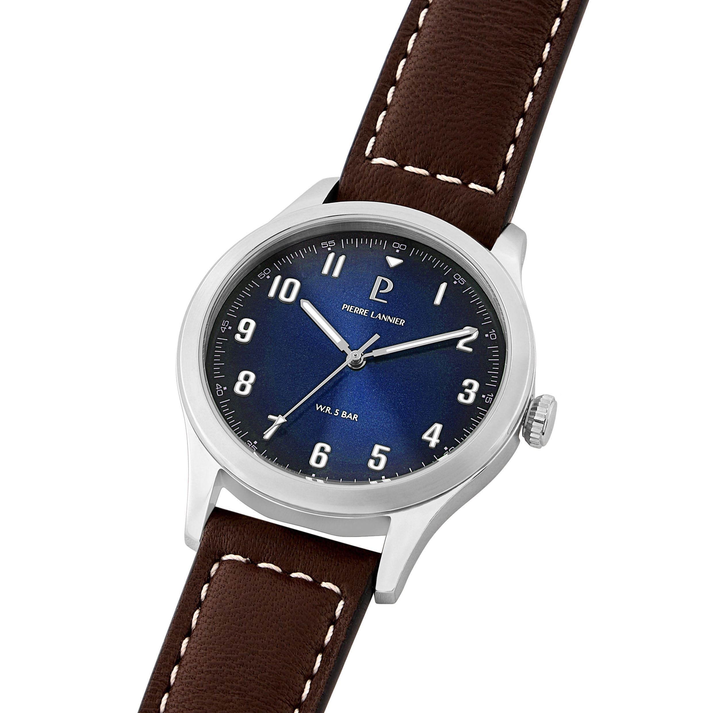 pierre-lannier-aviateur-montre-quartz-40-mm-acier-inoxydable-5-atm-2 image 2
