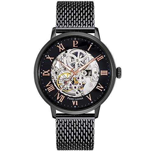 pierre-lannier-326b438-montre-homme-automatique-acier-noir-cadran-noir image 5