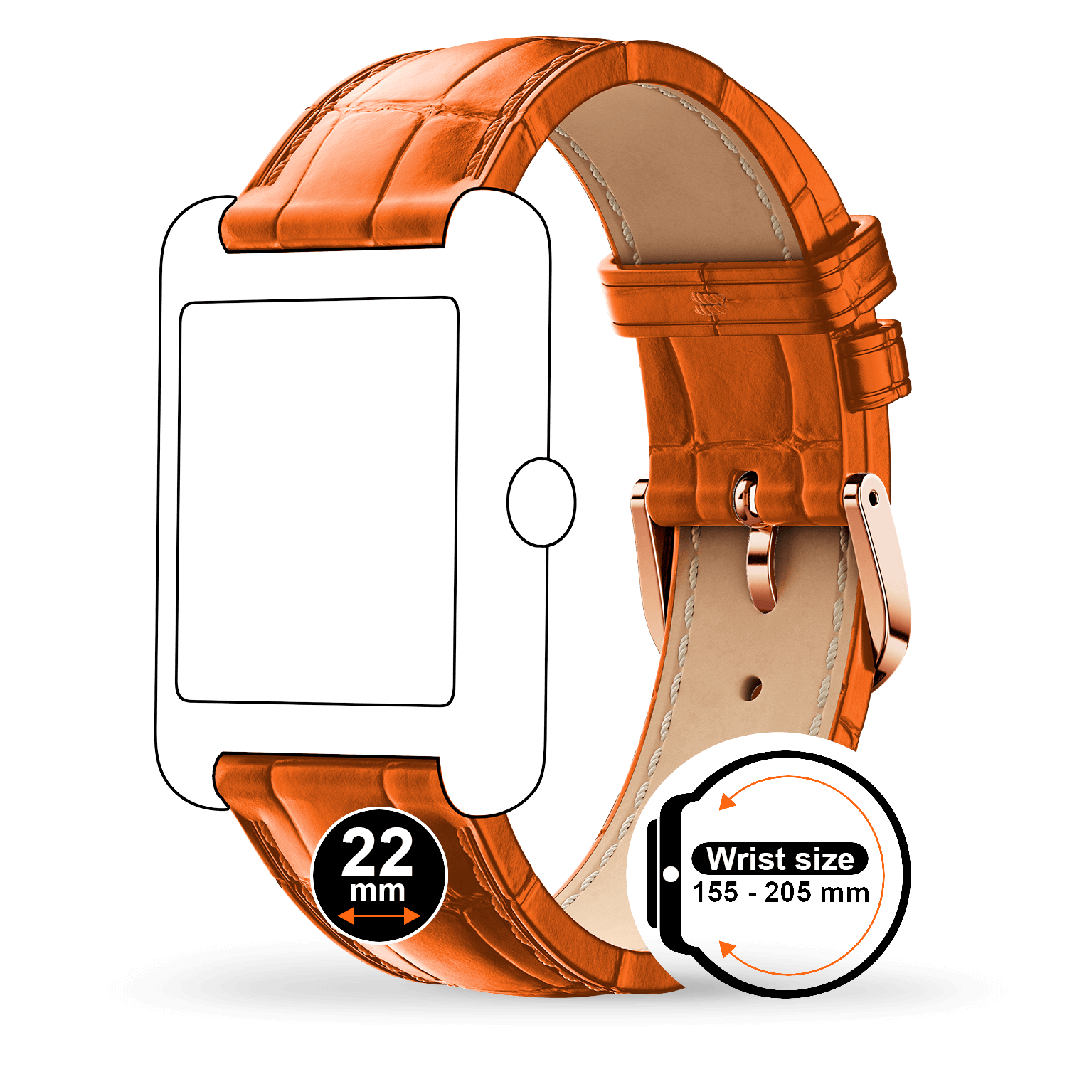 ice-watch-bracelet-cuir-22mm-cognac-croco-boucle-rose-gold-pour-ice-smart-tks-2- image 2