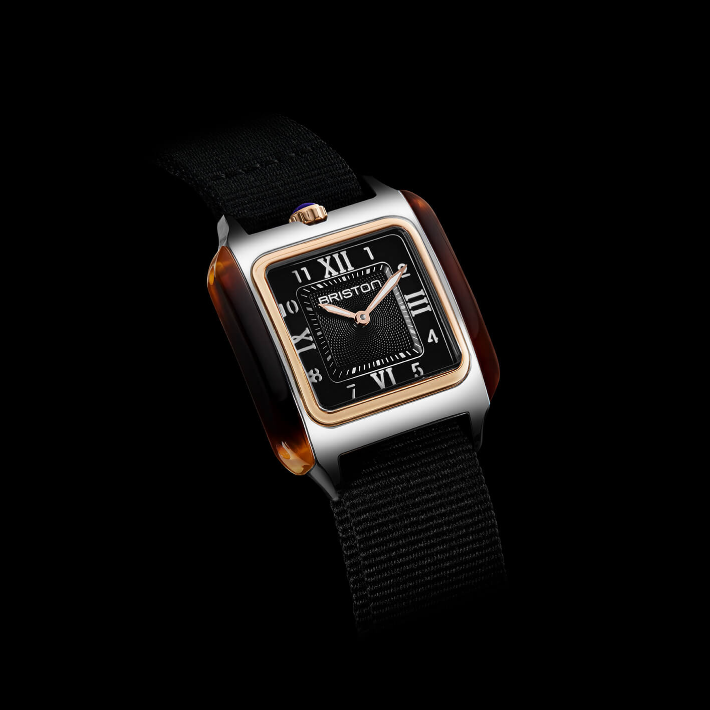 briston-streamliner-kennedy-hm-30-mm-or-rose-noir-nato image 2
