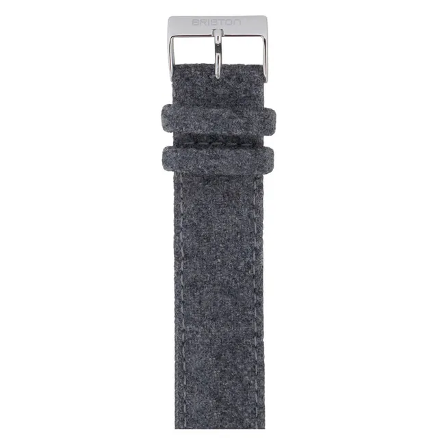 briston-bracelet-flanelle-gris-20-mm-cuir-et-flanelle image 1