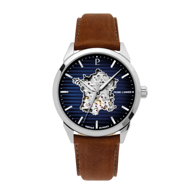 pierre-lannier-monarck-montre-automatique-43-mm-acier-inoxydable image 1