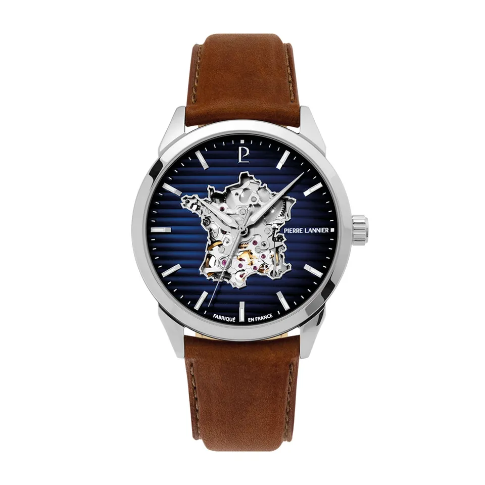 pierre-lannier-monarck-montre-automatique-43-mm-acier-inoxydable image 1