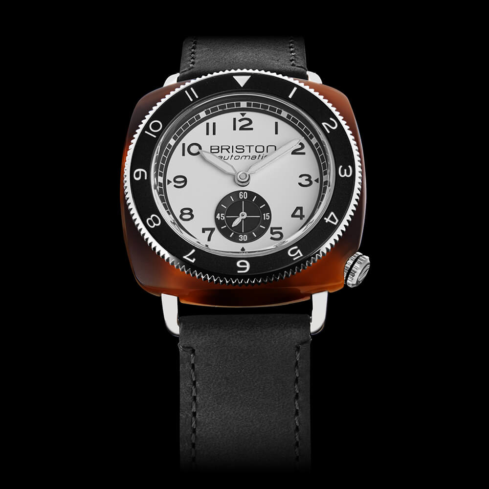 briston-clubmaster-legend-petite-seconde-39-mm-blanc-noir image 2