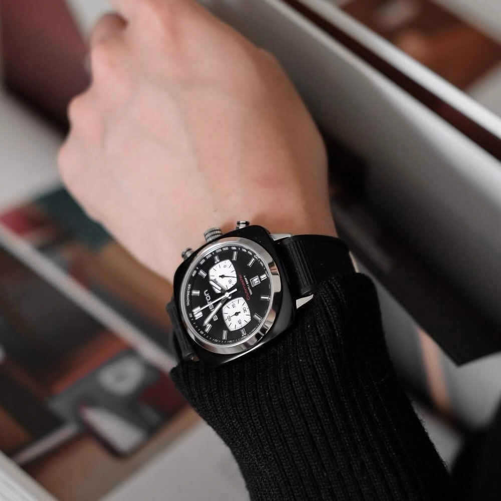 briston-clubmaster-sport-chrono-42-mm-noir-ac-tate-noir image 2