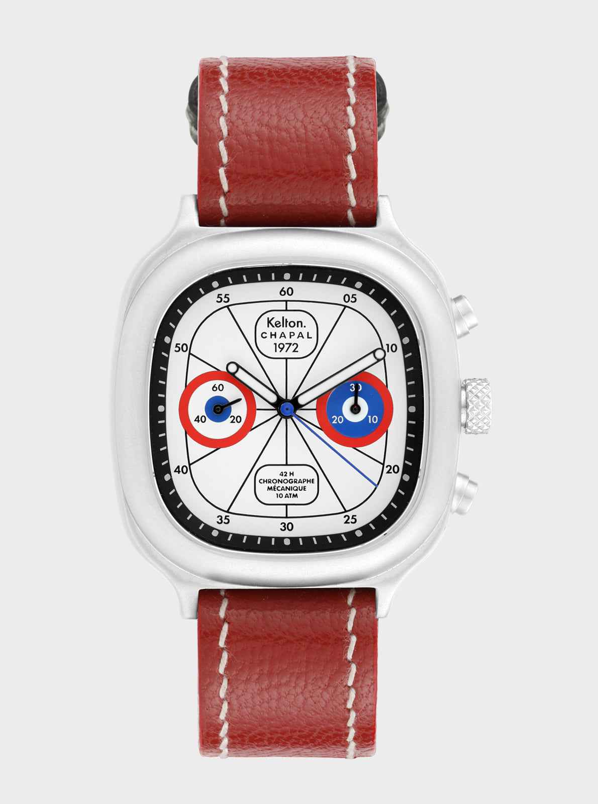 kelton-chronographe-1972-sky-red-blue-x-chapal-montre image 1