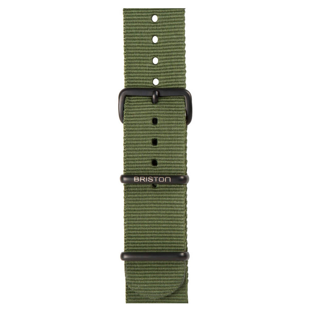 briston-clubmaster-classic-bracelet-type-nato-20-mm-vert-militaire image 2