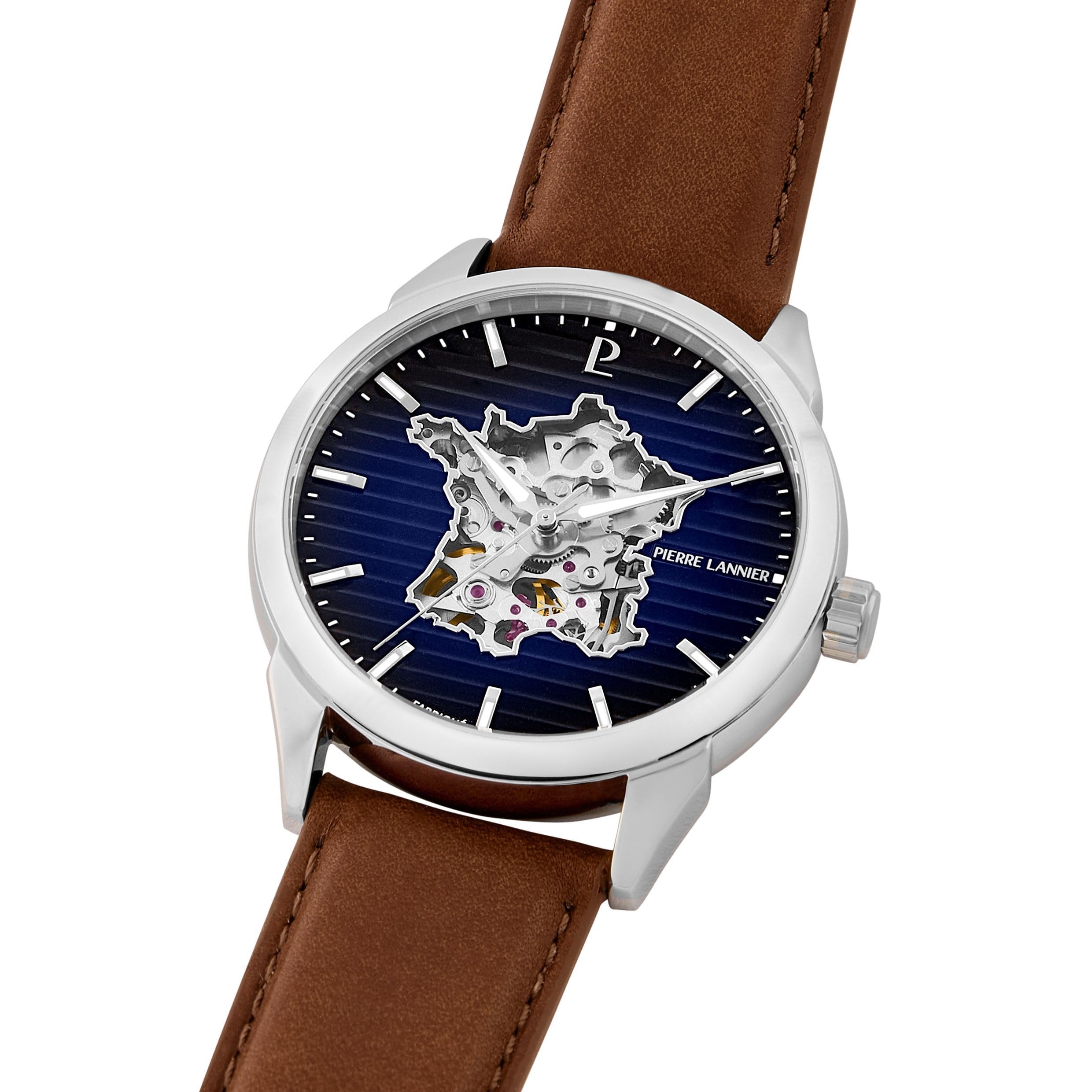 pierre-lannier-monarck-montre-automatique-43-mm-acier-inoxydable image 2