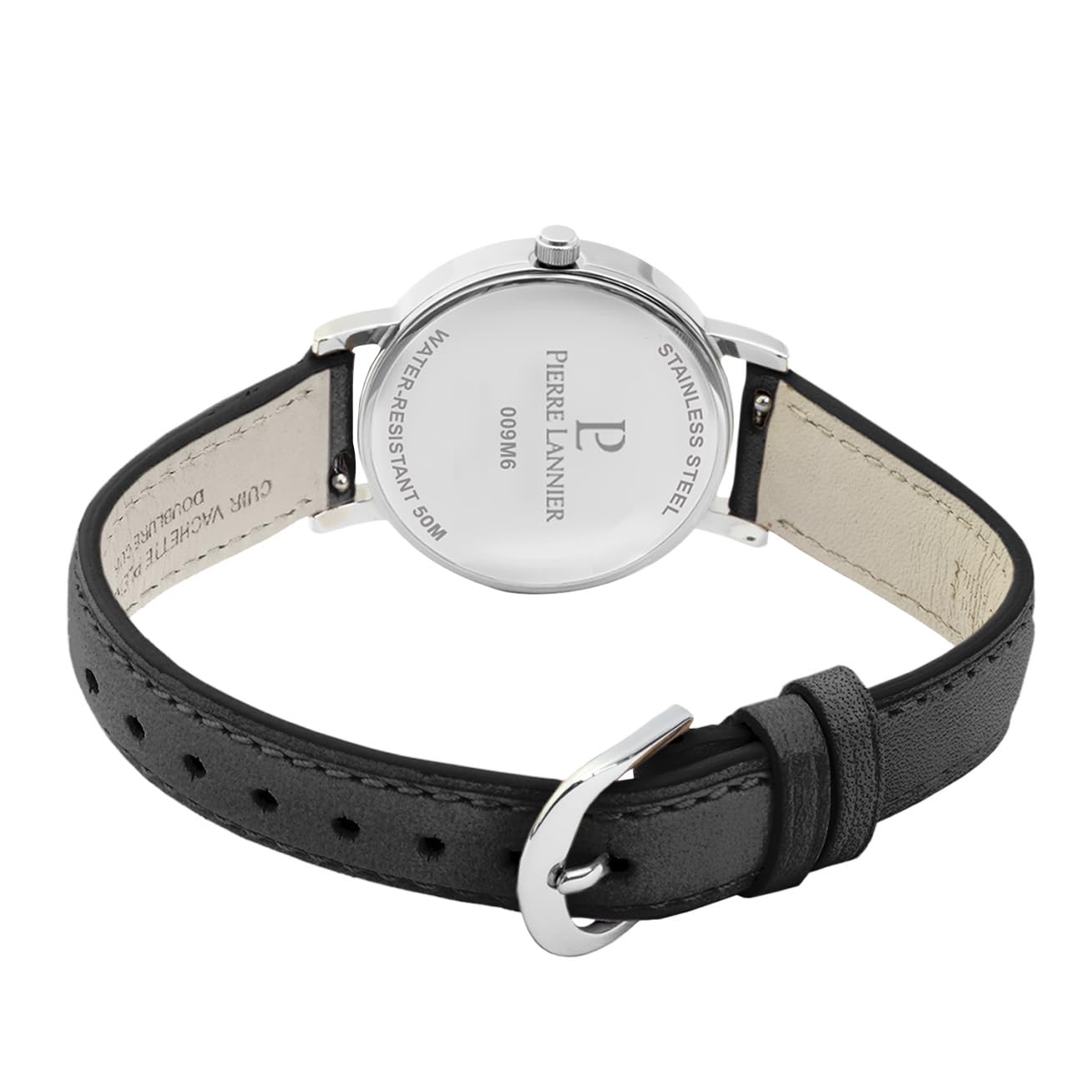 pierre-lannier-multiples-009m633-montre-femme-acier-et-cuir-noir image 4