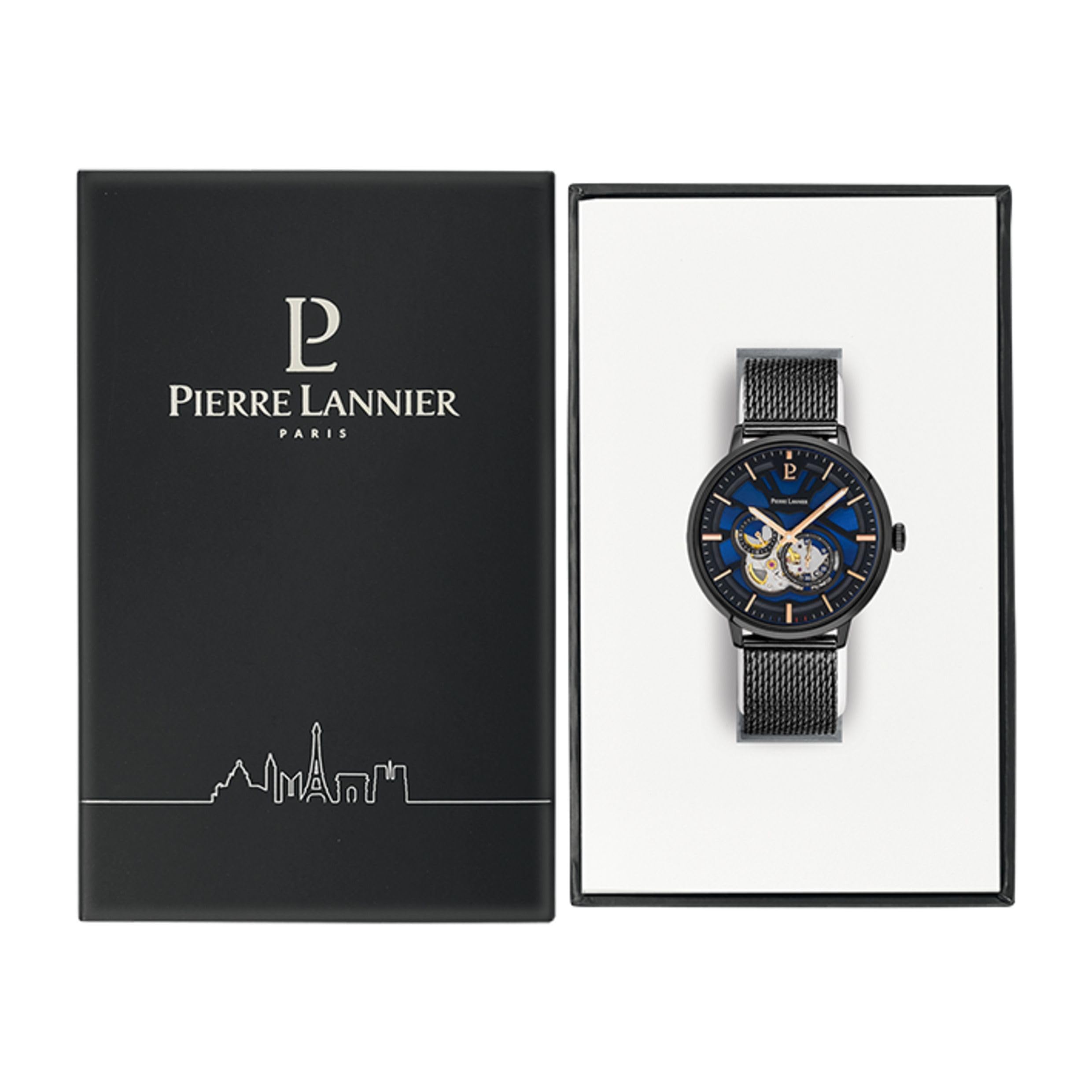 pierre-lannier-trio-automatique-42-mm-acier-inoxydable-5-atm-montre-automatique image 5