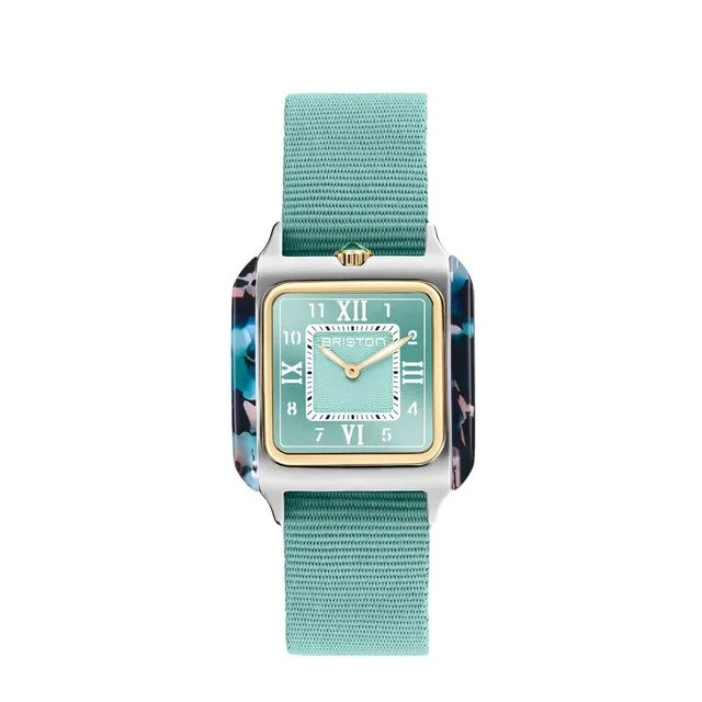 briston-streamliner-kennedy-spring-hm-montre-30-mm-or-jaune-vert-d-eau image 1