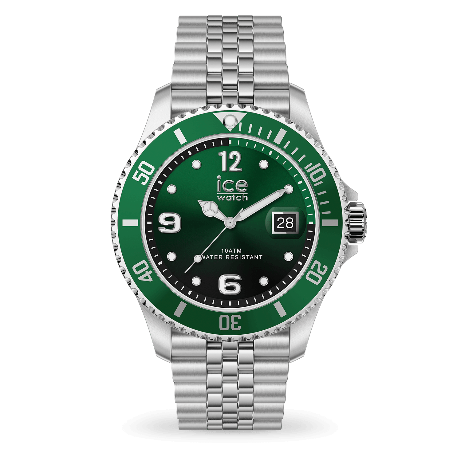 ice-watch-ice-steel-silver-green-montre-homme-acier-inoxydable-cadran-vert image 1