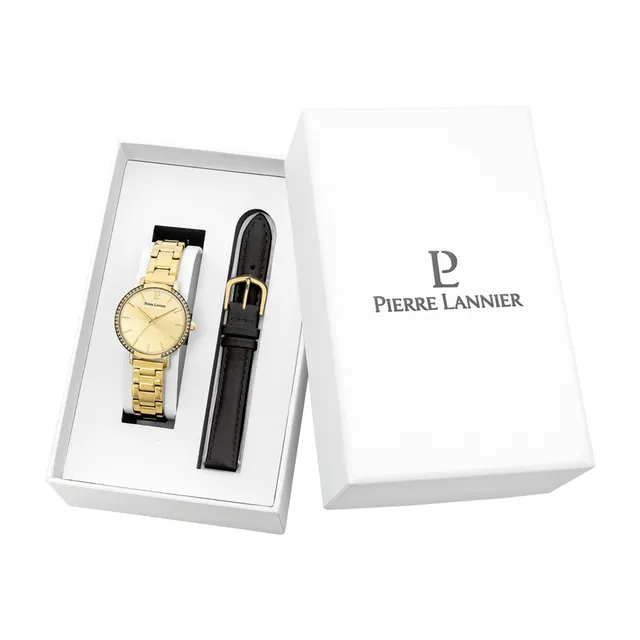 pierre-lannier-chouquette-montre-femme-dor-e-30-mm-acier-inoxydable image 1