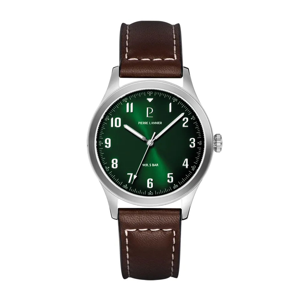 pierre-lannier-aviateur-montre-quartz-40-mm-acier-inoxydable-5-atm image 1