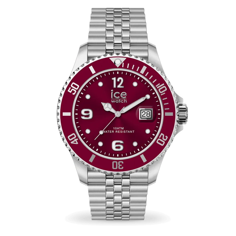 ice-watch-ice-steel-silver-bordeaux-montre-homme-acier-inoxydable image 1