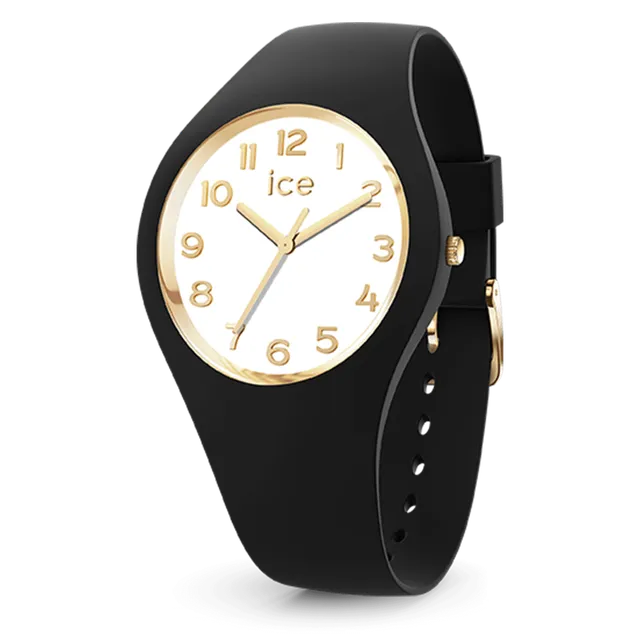 ice-watch-ice-glam-montre-femme-black-white-silicone-blanc image 1