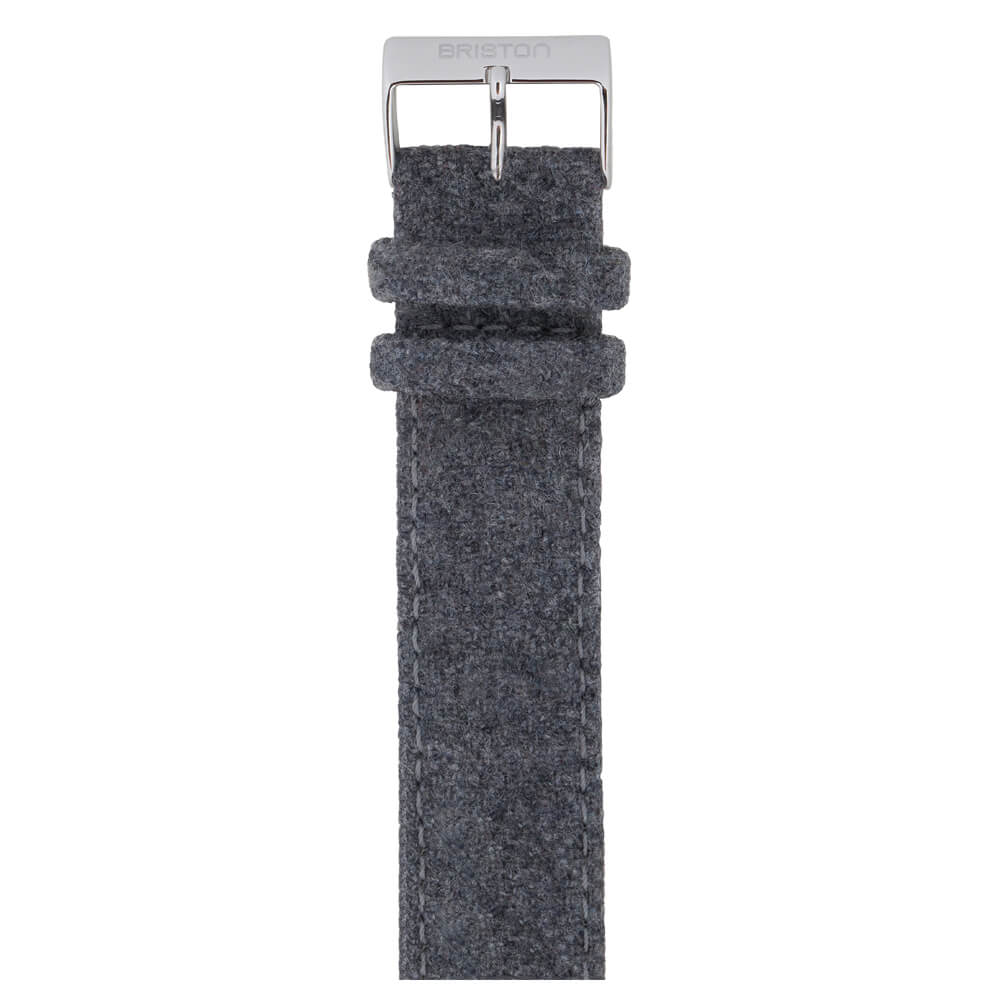 briston-bracelet-flanelle-gris-20-mm-cuir-et-flanelle image 1