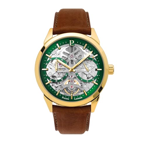 pierre-lannier-monarck-montre-automatique-homme-43-mm-acier-et-cuir-5-atm image 4