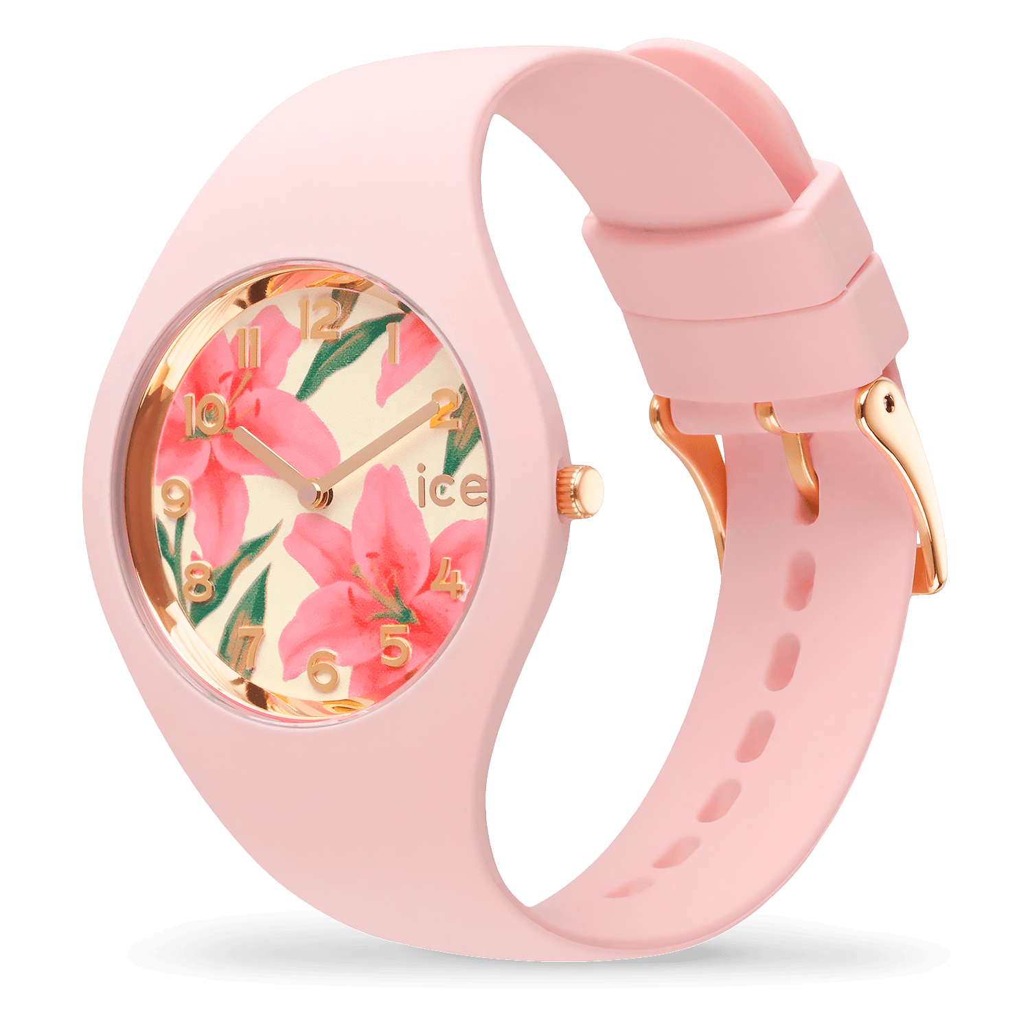 ice-watch-ice-flower-soft-pink-lily-montre-femme-florale-rose-poudr image 2