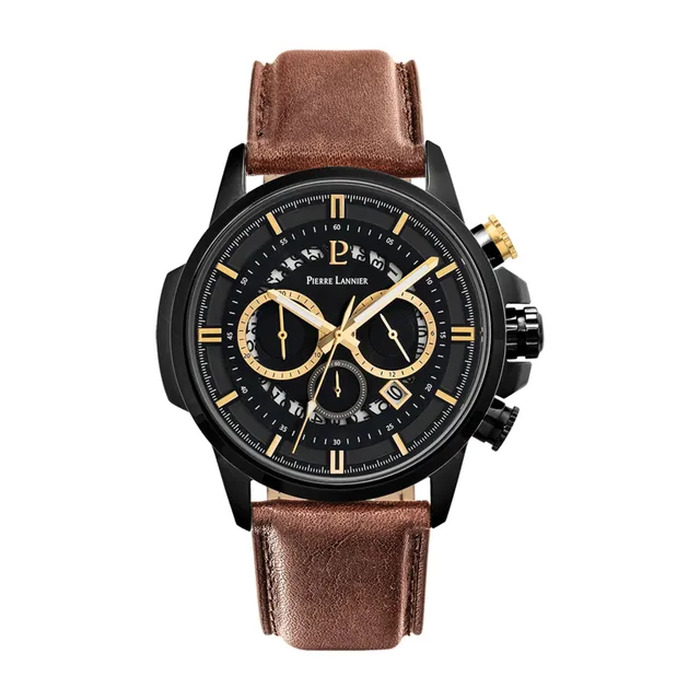 pierre-lannier-chronographe-sentinelle-baron-quartz-homme image 1