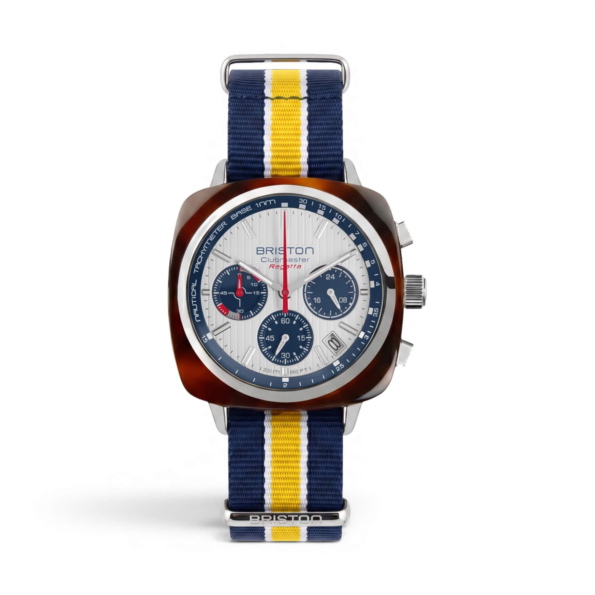 briston-bracelet-type-nato-bleu-blanc-jaune-20-mm image 2