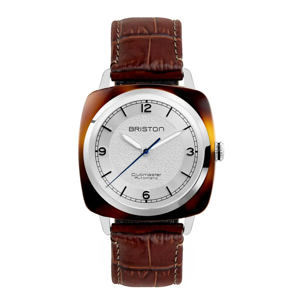 briston-clubmaster-legend-classic-montre-automatique-hms-39-mm-blanc-marron image 1